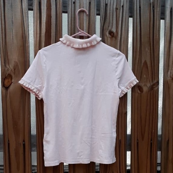 ANNE KLEIN Sport Cute Short Sleeve Pink Polo M - Picture 4 of 6